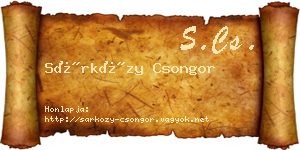 Sárközy Csongor névjegykártya