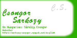 csongor sarkozy business card