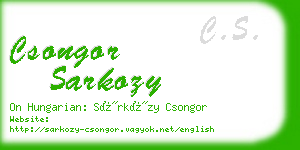 csongor sarkozy business card
